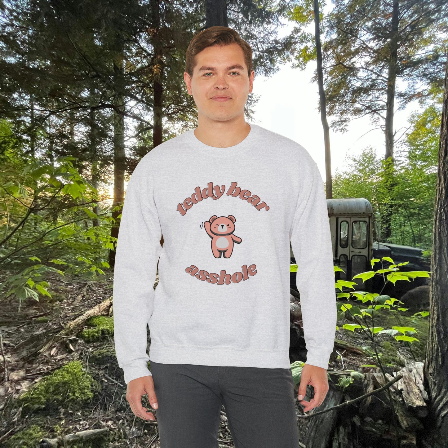 Hey There Teddy Bear Crewneck Sweatshirt