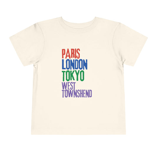 Paris/London/Tokyo Toddler Short Sleeve Tee