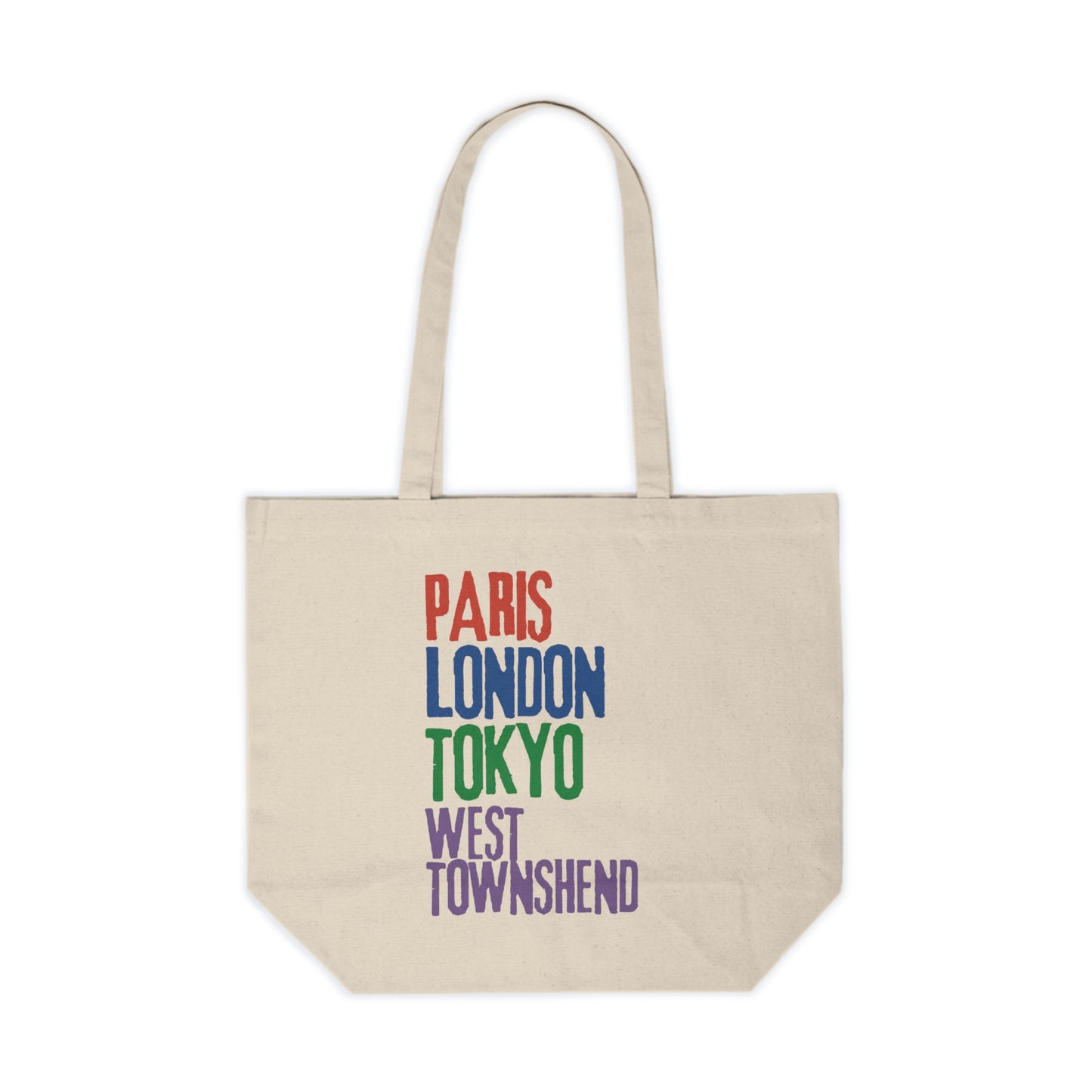 Paris/London/Tokyo Canvas Shopping Tote