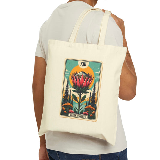 Gentle Strength (XIII) Cotton Canvas Tote Bag